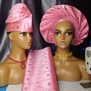 3 pieces sego auto gele silver brown