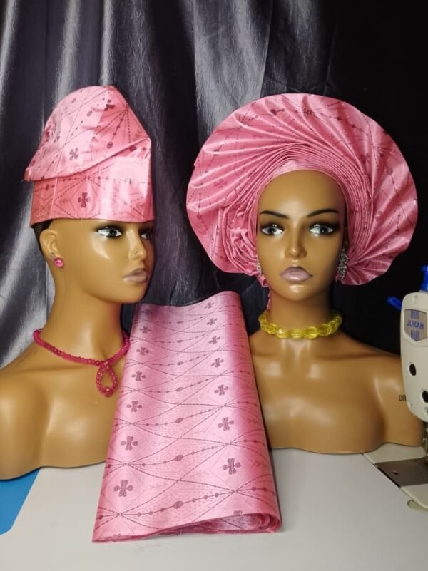 3 pieces sego auto gele silver baby pink 3 pieces sego auto gele silver brown