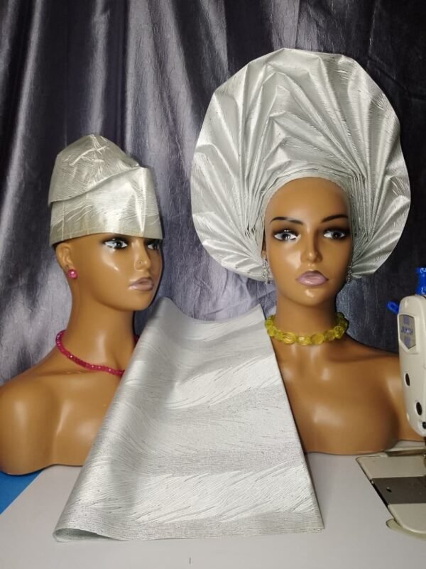 3 pieces sego auto gele silver 3 pieces sego auto gele silver