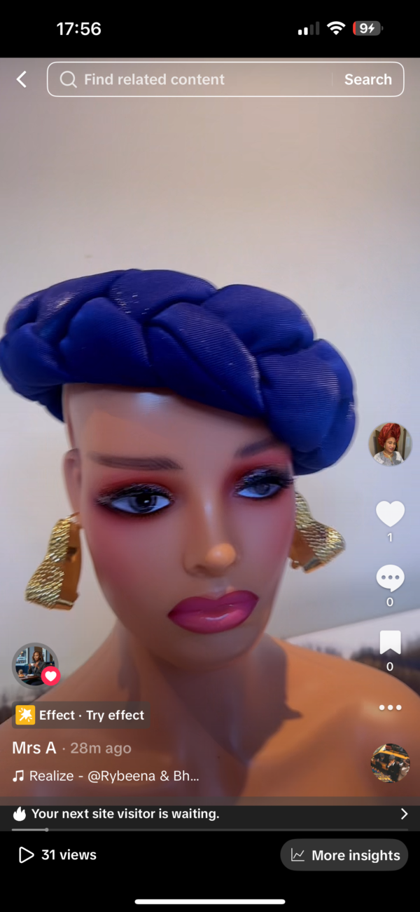 Luxury Braided Headbands banana turban gele